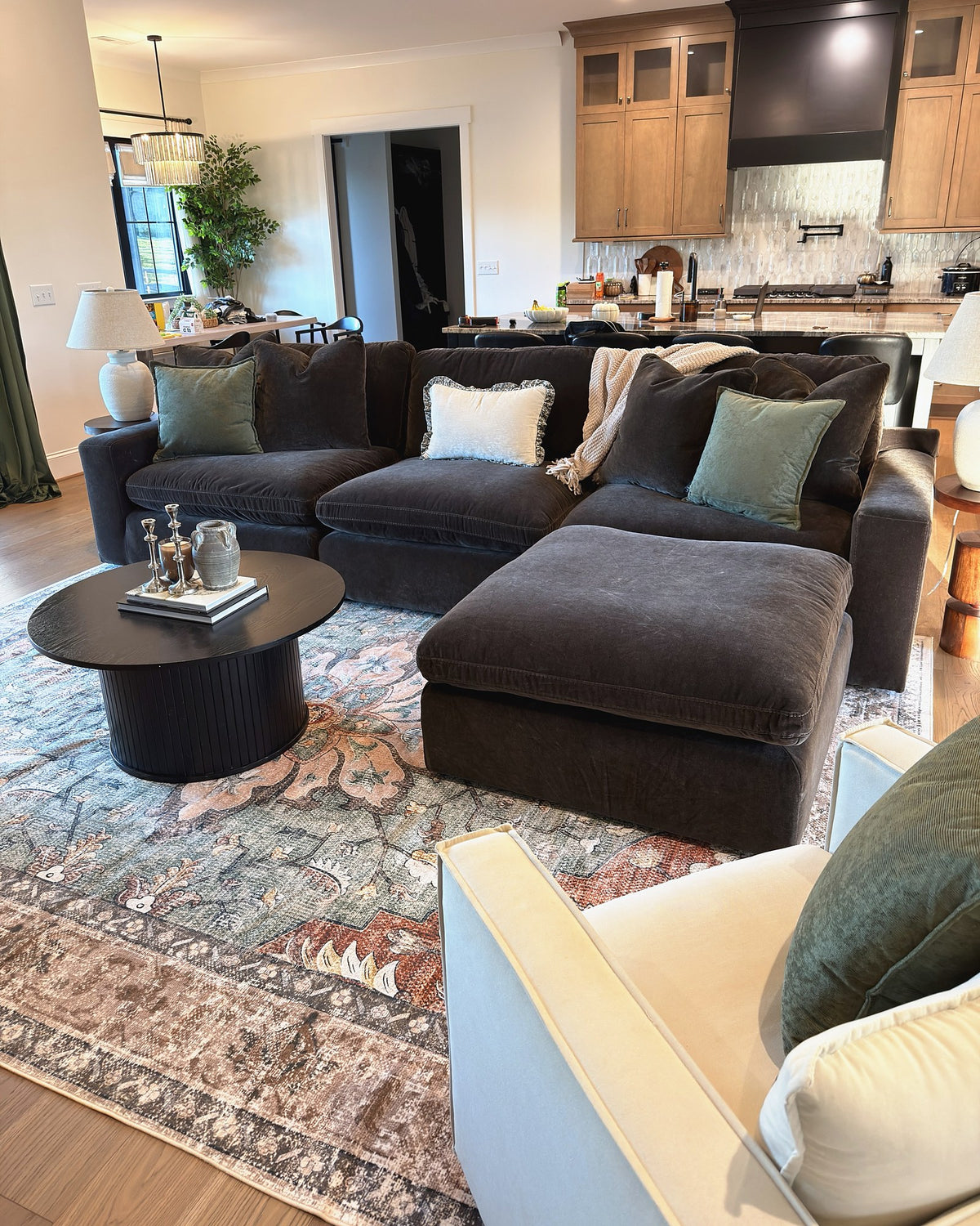 Bellamy 3-Piece + Oversized Ottoman in a customer’s home