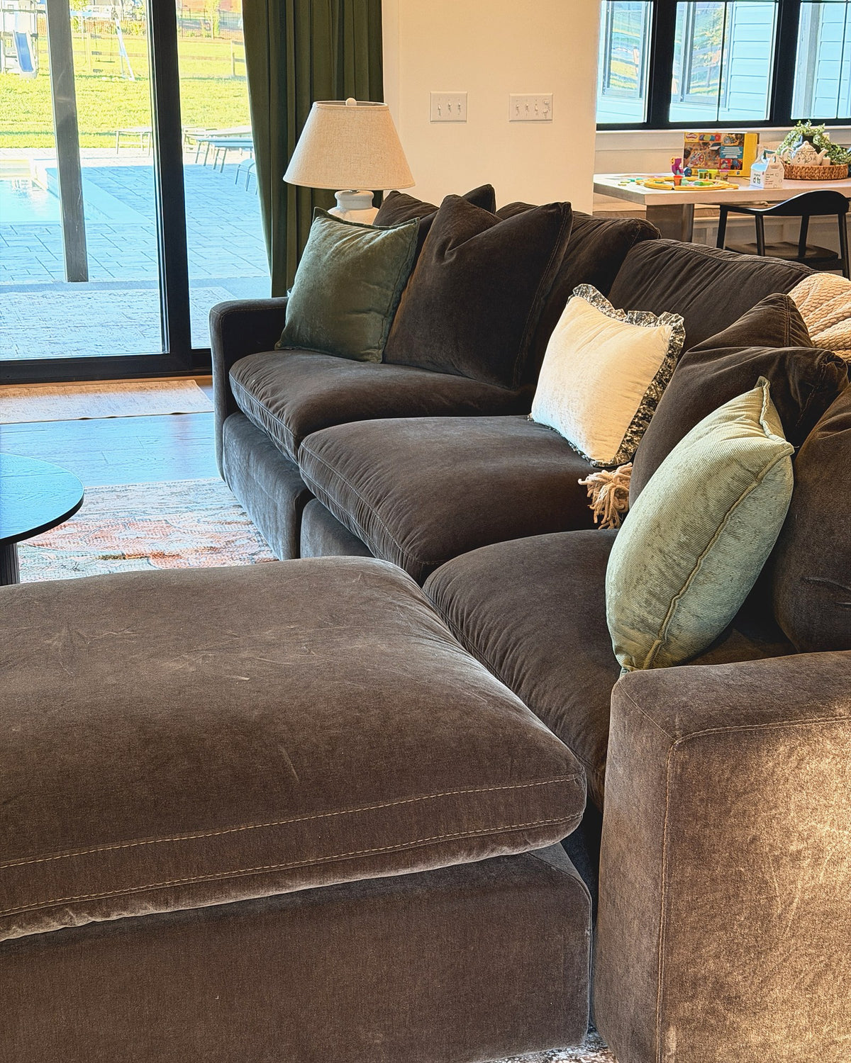 Bellamy 3-Piece + Oversized Ottoman in a customer’s home