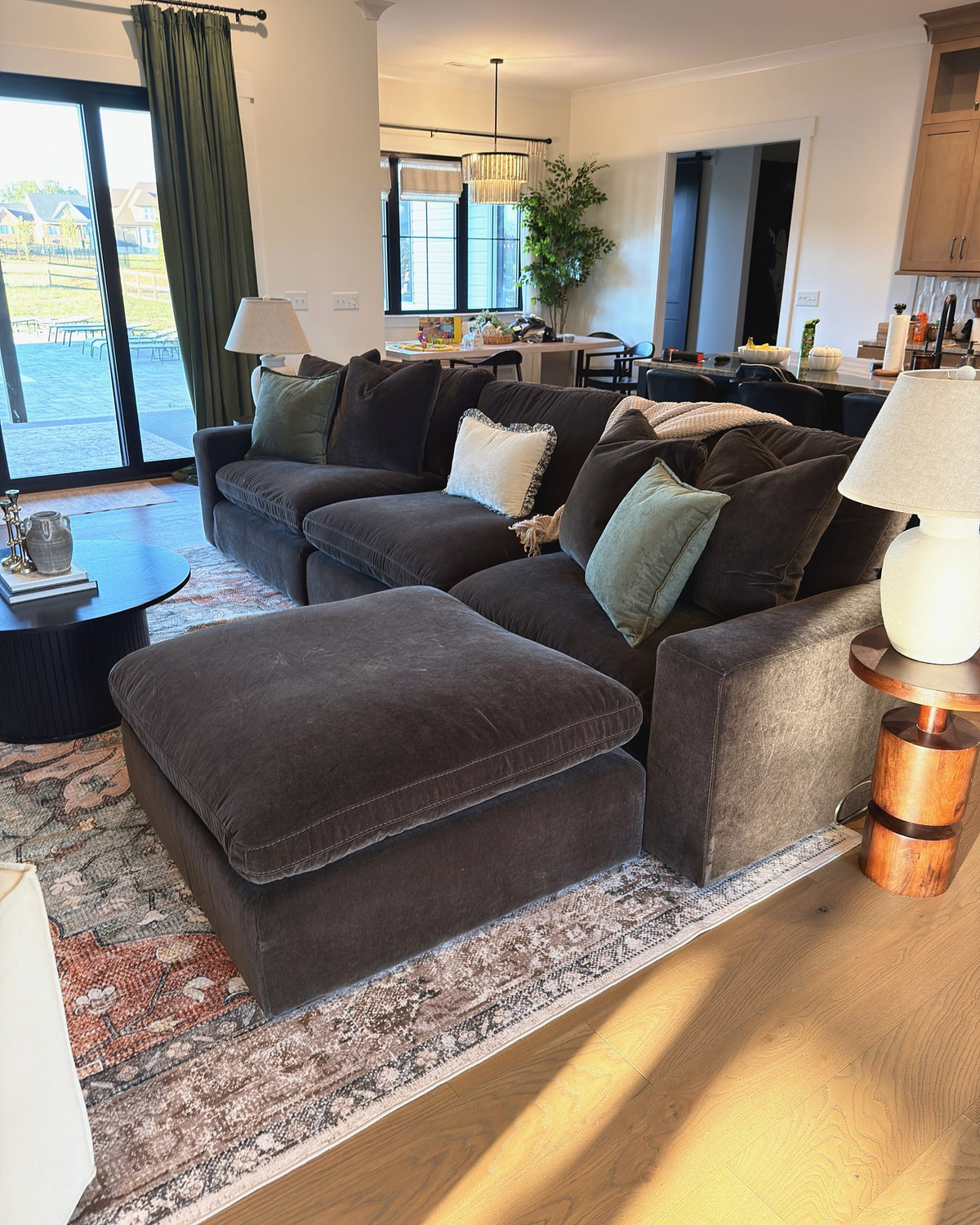 Bellamy 3-Piece + Oversized Ottoman in a customer’s home