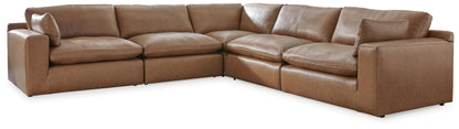 Emilia 5-Piece Leather Modular Sectional