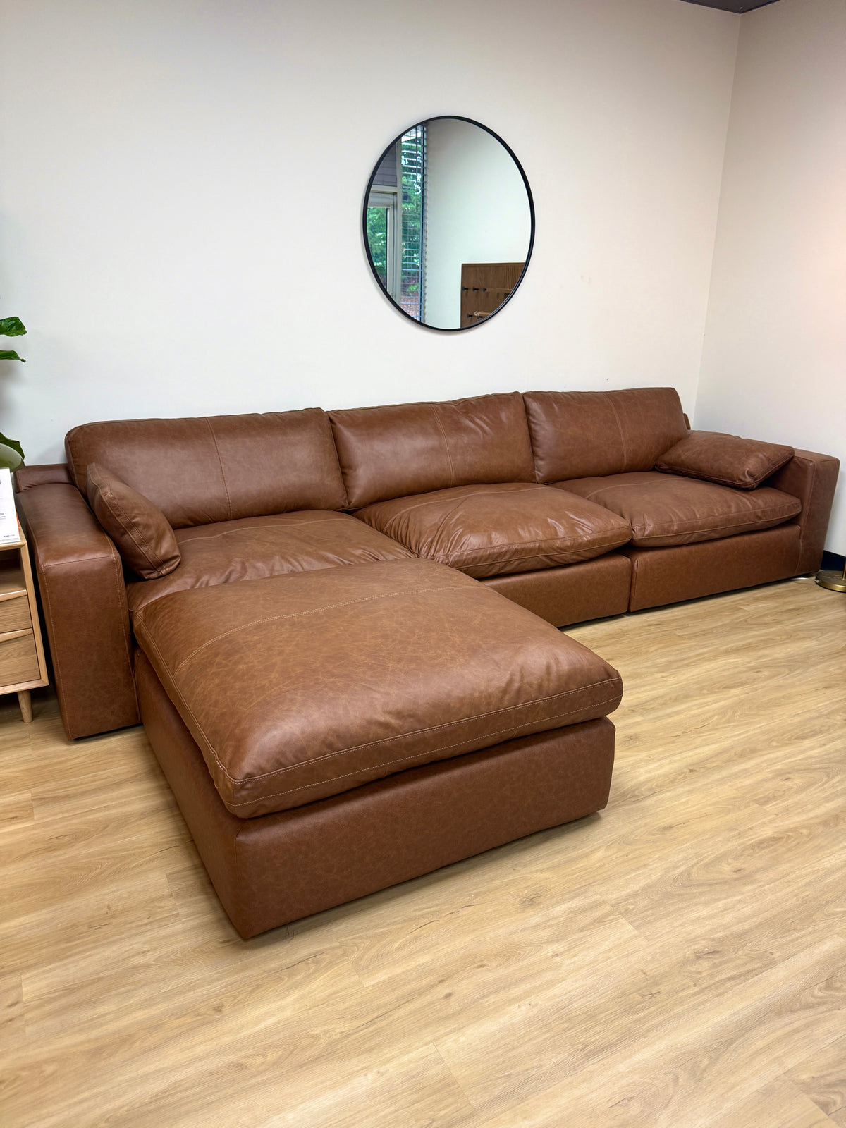 Verona 3-Piece Sectional + Oversized Ottoman in a customer’s home