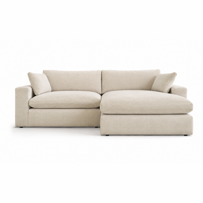 Siena Cloud 2-Piece Linen Modular Sofa Chaise