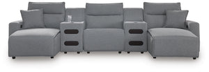 Modmax II Reclining Sectional with Double Chaise and Audio Consoles