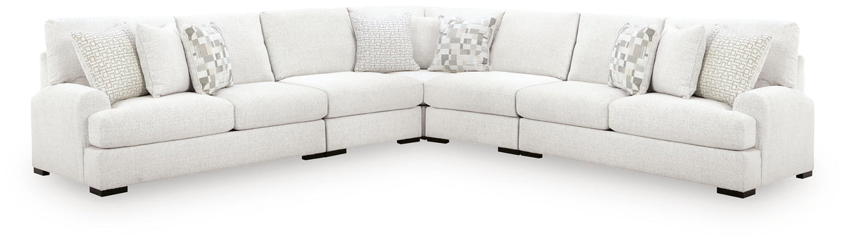 Misty-Lakes 5-Piece Sectional w/ Oversized Ottoman