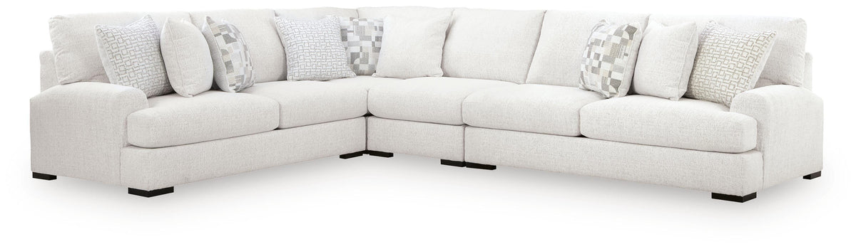 Misty-Lakes 4-Piece Sectional w/ Oversized Ottoman