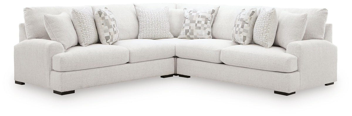 Misty-Lakes 3-Piece Sectional w/ Oversized Ottoman