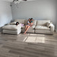 Siena Cloud 2-Piece Linen Modular Sofa Chaise