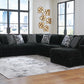 Midnight-Madness 4-Piece Sectional with Chaise
