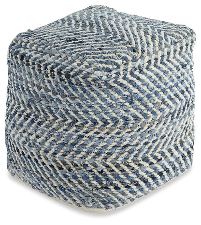 Chevron Pouf