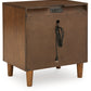Lyncott Two Drawer Night Stand with USB-A and USB-C charging ports