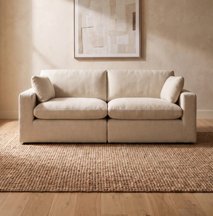 Siena Cloud 2-Piece Linen Modular Loveseat