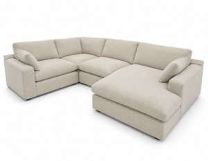 Siena Cloud 4-Piece Modular Sectional with Chaise