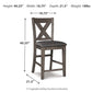 Caitbrook Counter Height Upholstered Bar Stool