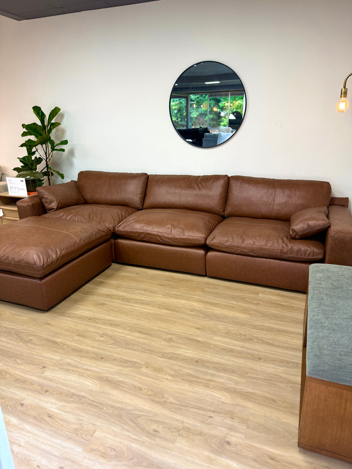 Verona 3-Piece Sectional + Oversized Ottoman in a customer’s home