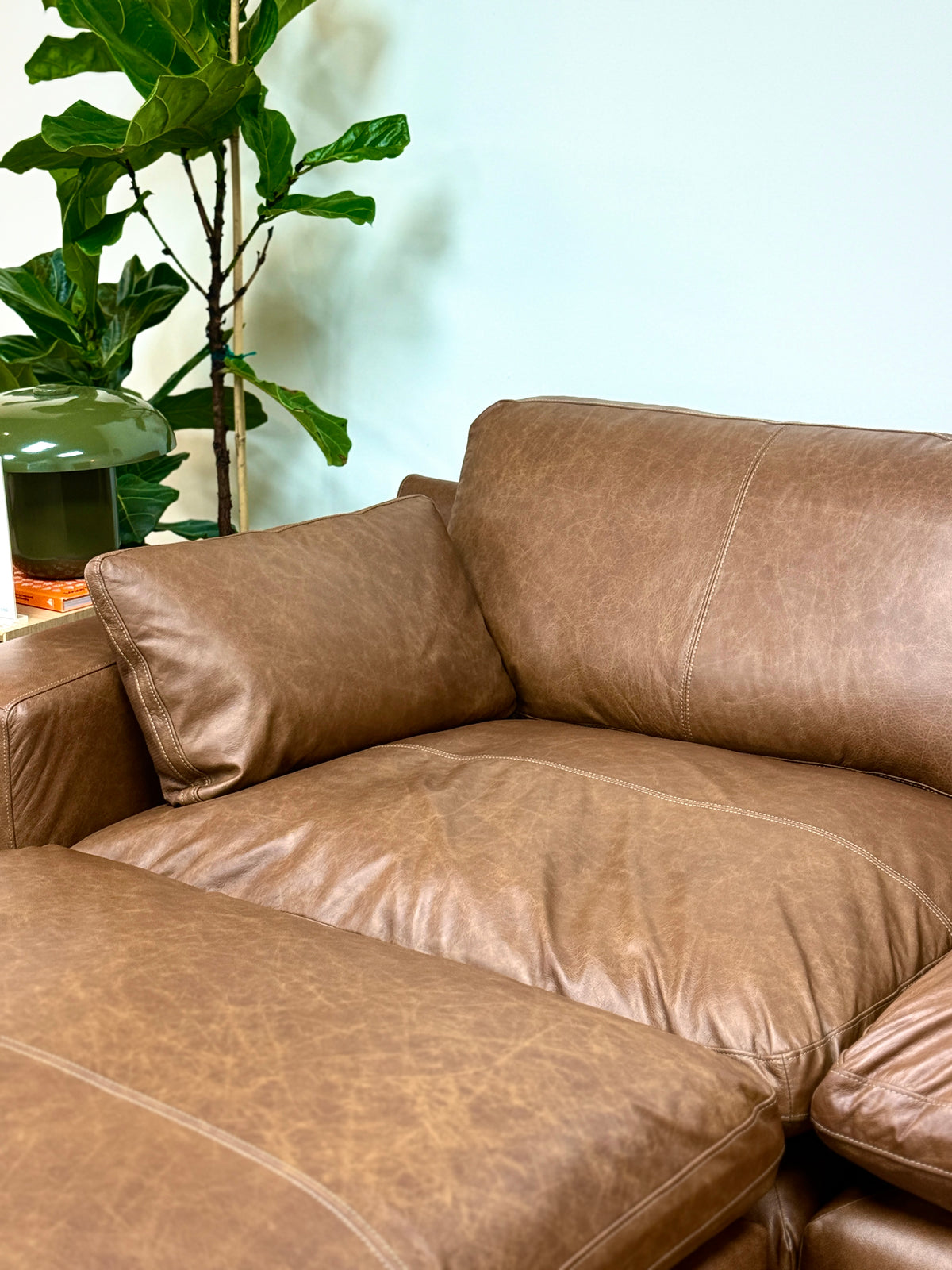 Verona 3-Piece Sectional + Oversized Ottoman in a customer’s home