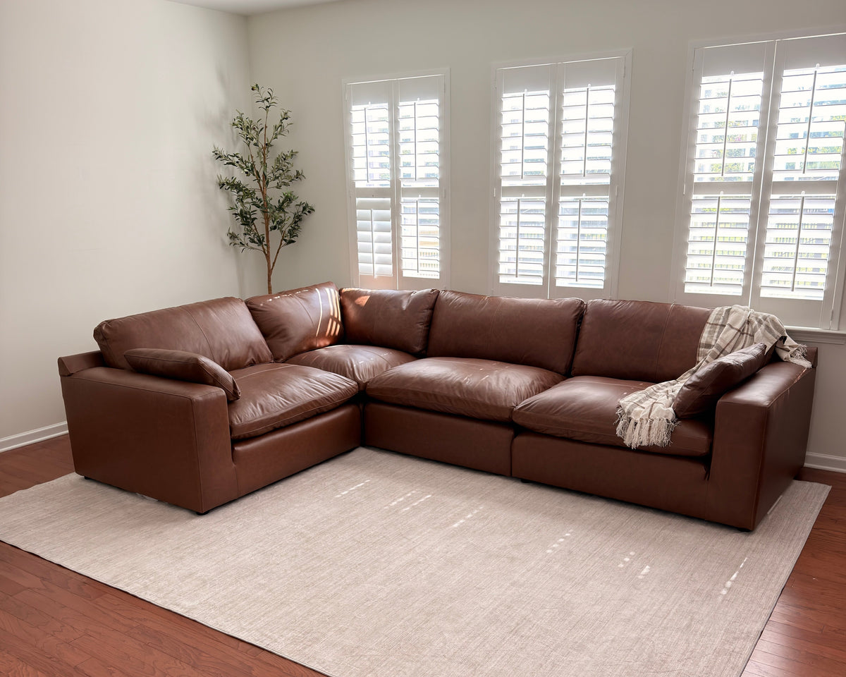 Verona 3-Piece Sectional + Oversized Ottoman in a customer’s home
