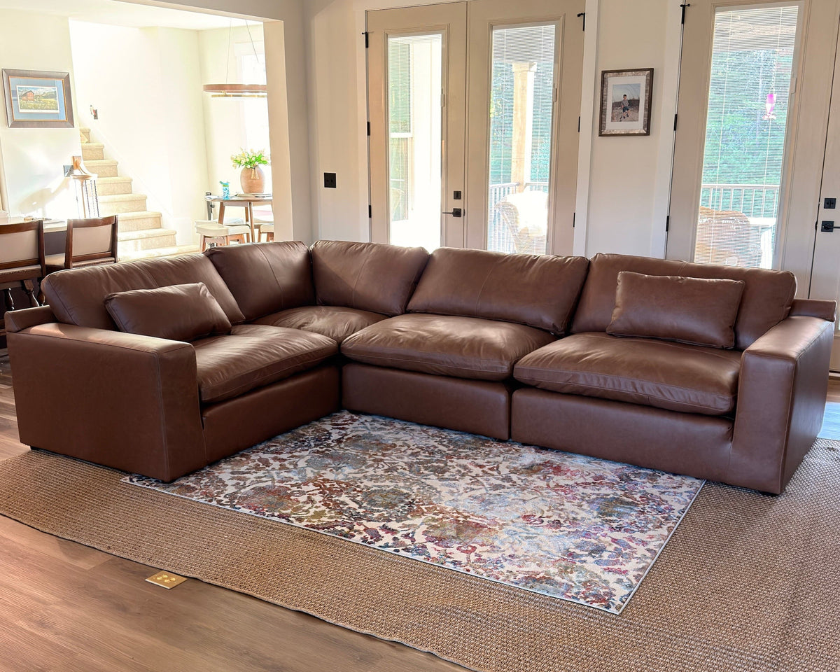 Verona 3-Piece Sectional + Oversized Ottoman in a customer’s home