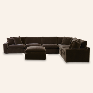 Bellamy 6-Piece Sectional w/Oversized Ottoman