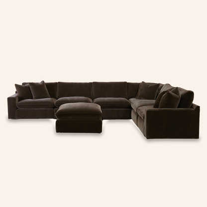 Bellamy 6-Piece Sectional w/Oversized Ottoman