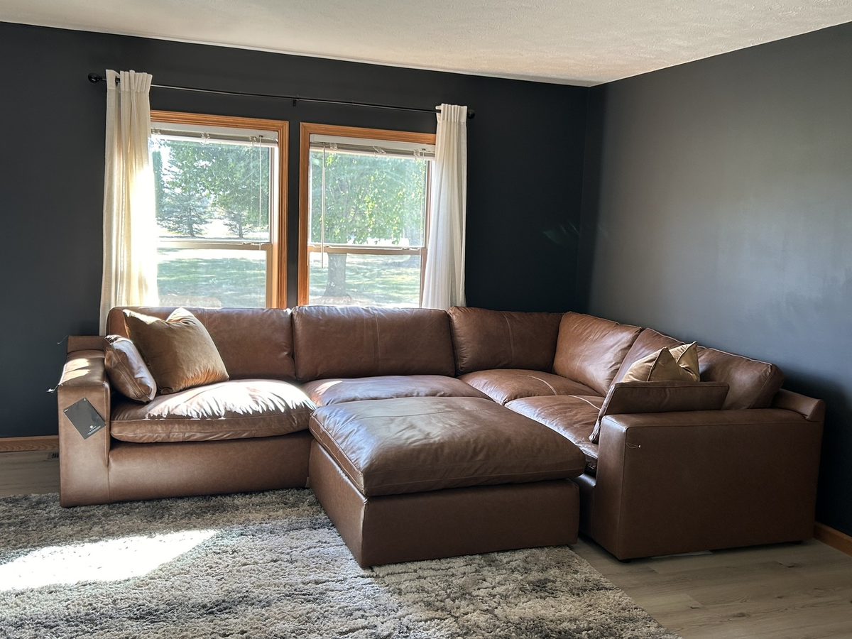 Verona 3-Piece Sectional + Oversized Ottoman in a customer’s home