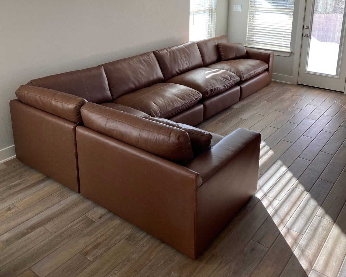 Verona 3-Piece Sectional + Oversized Ottoman in a customer’s home