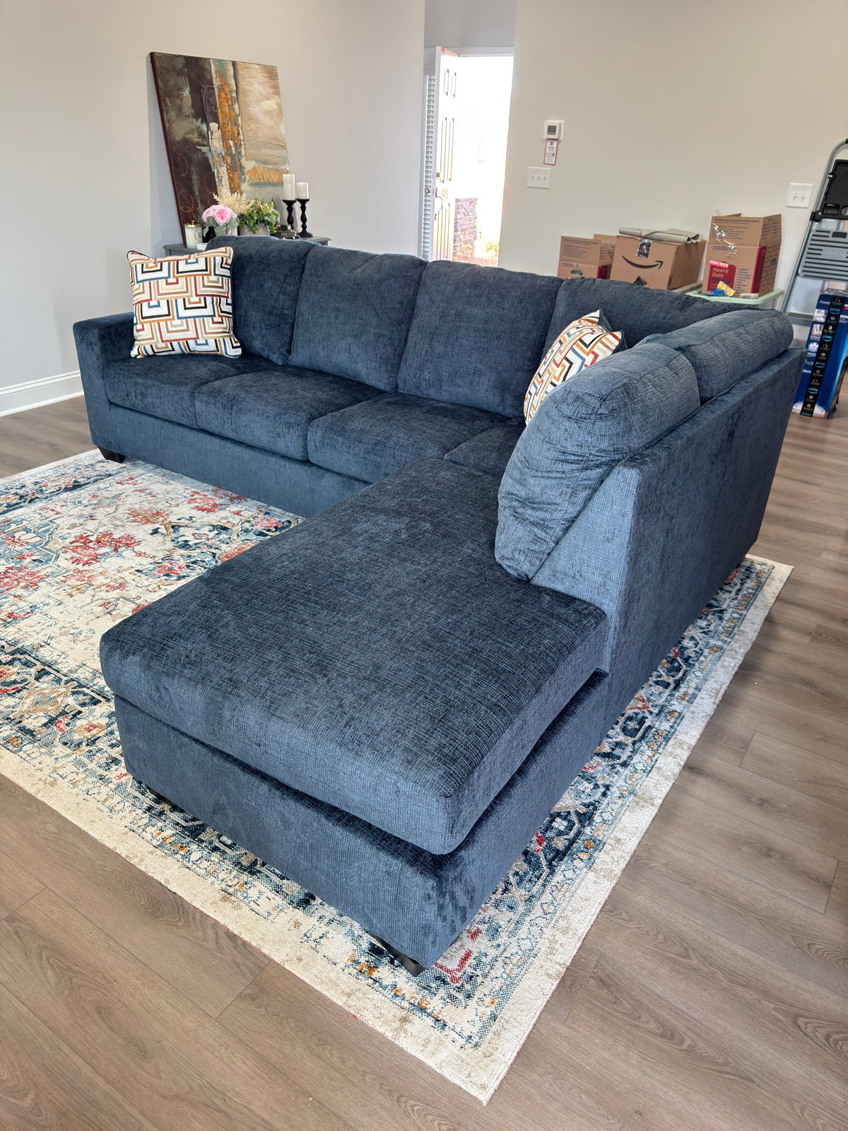 Avery 2-Piece Sectional with Chaise in a customer’s home