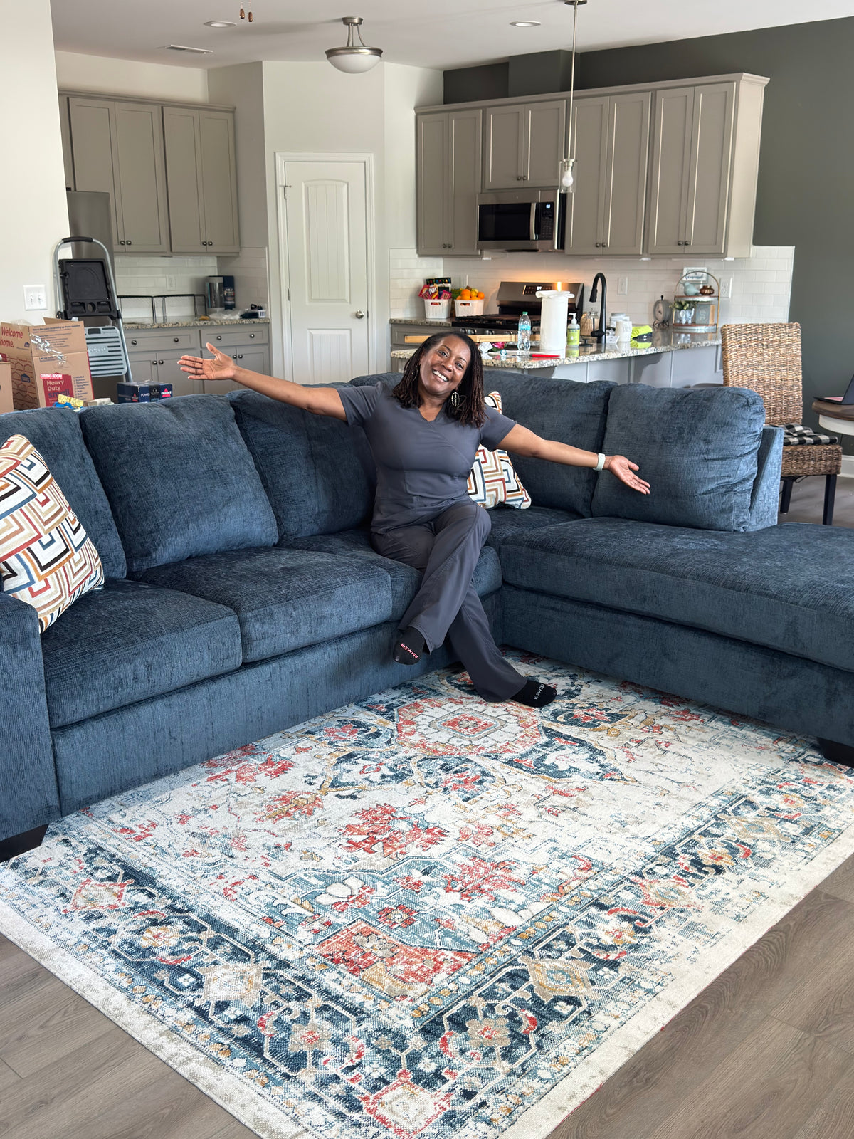 Avery 2-Piece Sectional with Chaise in a customer’s home