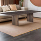 Modern Nut Brown Solid Wood Dining Table