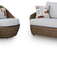 Double Point Outdoor Loveseat/2 Swivel Chairs (Set of 3)