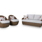 Double Point Outdoor Loveseat/2 Swivel Chairs (Set of 3)