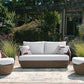 Double Point Outdoor Loveseat/2 Swivel Chairs (Set of 3)