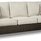 Paradise Trail Outdoor Sofa, Lounge Chairs and Fire Pit Table