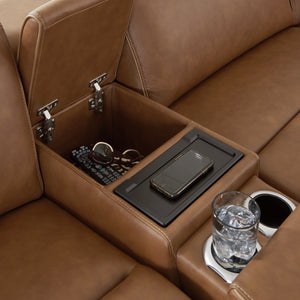 Magic Man 5-Piece Power Reclining Sofa with Dual Consoles