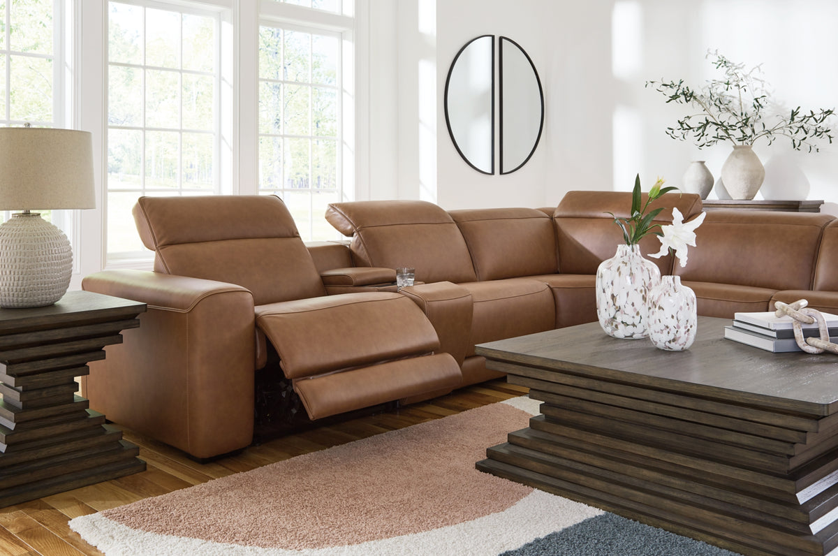 Magic Man 5-Piece Power Reclining Sofa with Dual Consoles