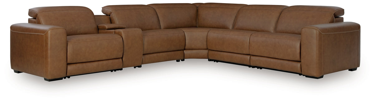 Magic Man 6-Piece Power Reclining Sectional with Console
