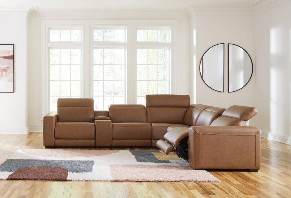 Magic Man 6-Piece Power Reclining Sectional with Console