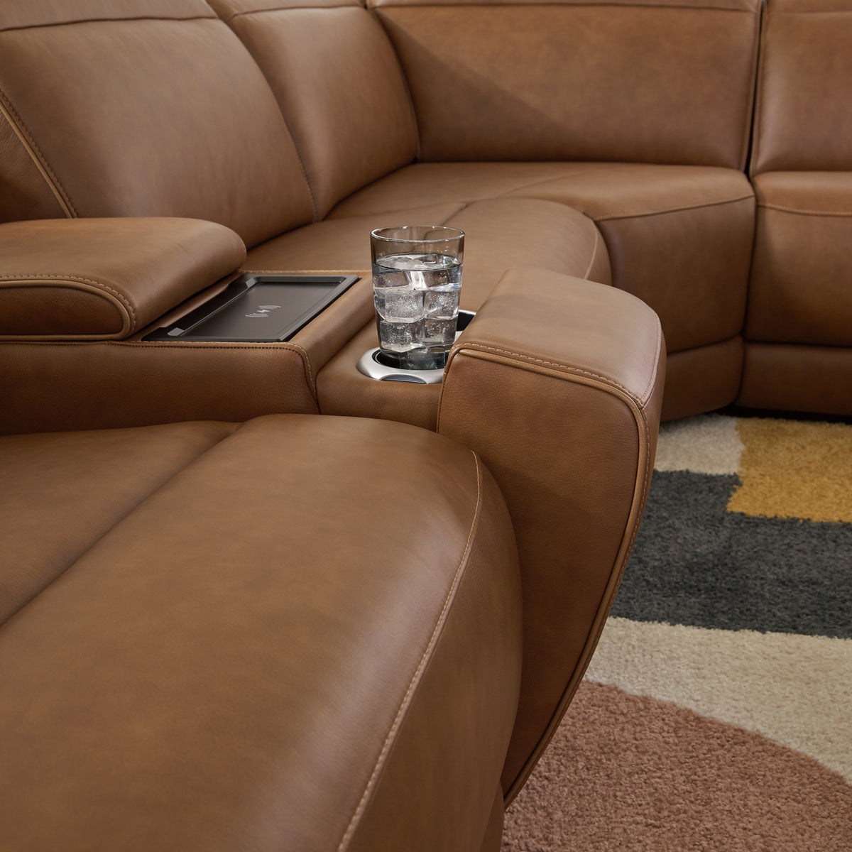 Magic Man 5-Piece Power Reclining Sofa with Dual Consoles