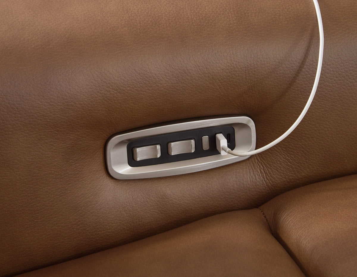 Magic Man 5-Piece Power Reclining Sofa with Dual Consoles