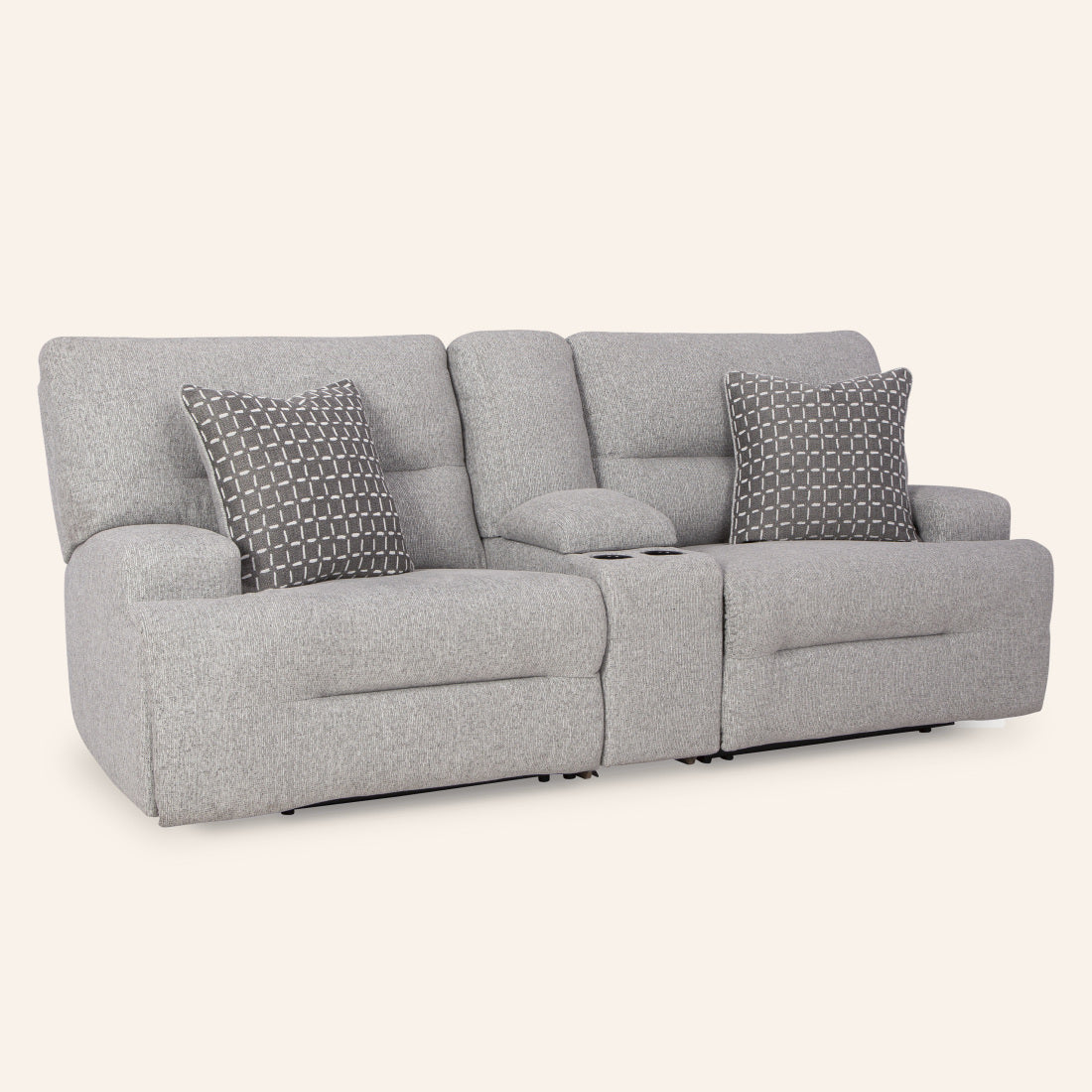 Acklen Place 2-Piece Power Reclining Loveseat with Console, angled view