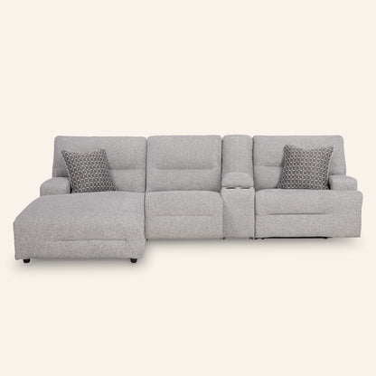 Acklen Place 3-Piece Power Reclining Sectional with left-arm facing chaise and console