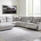Acklen Place 5-Piece Sectional with left-arm facing chaise and console in a living room