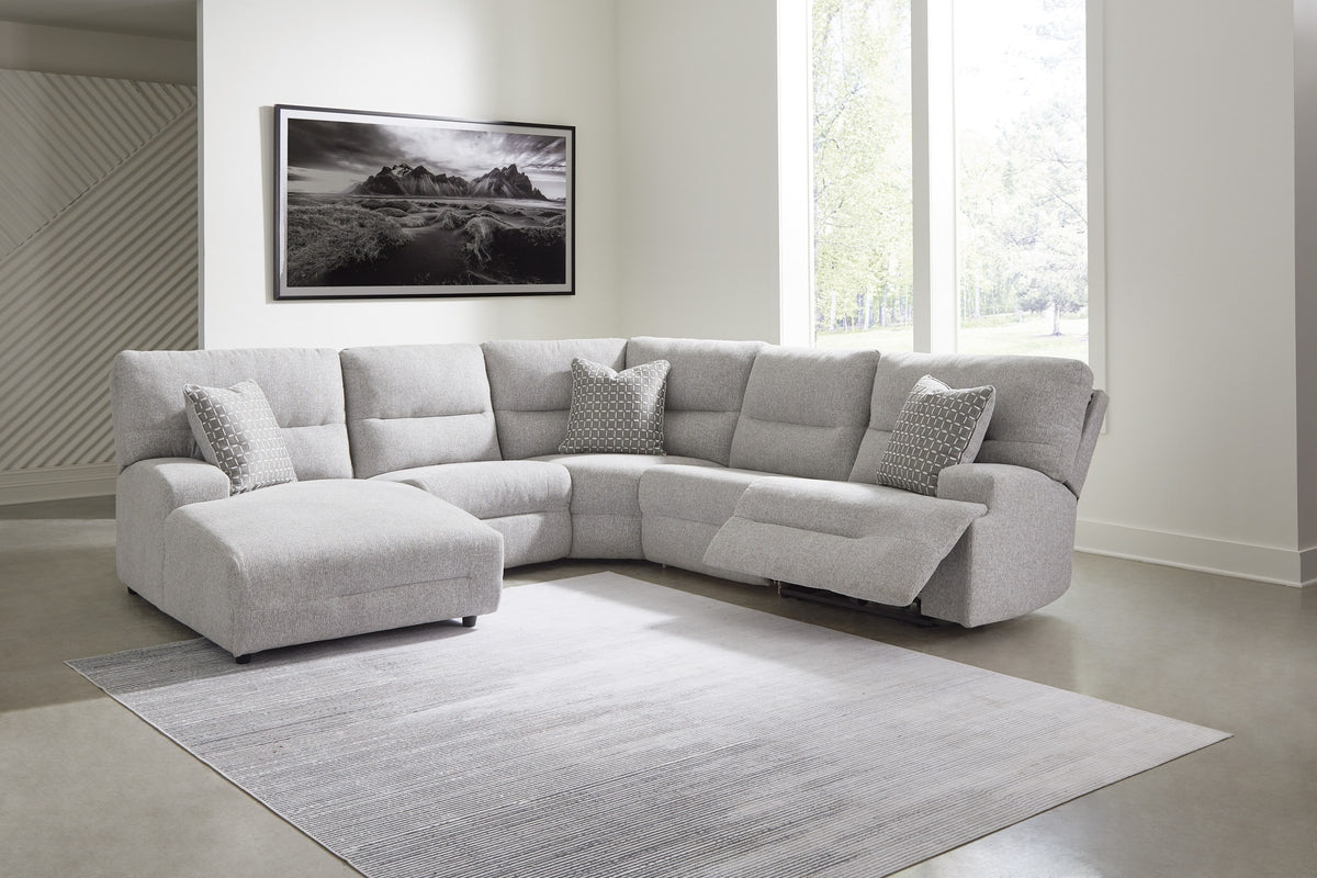 Acklen Place 5-Piece Sectional with left-arm facing chaise in a living room