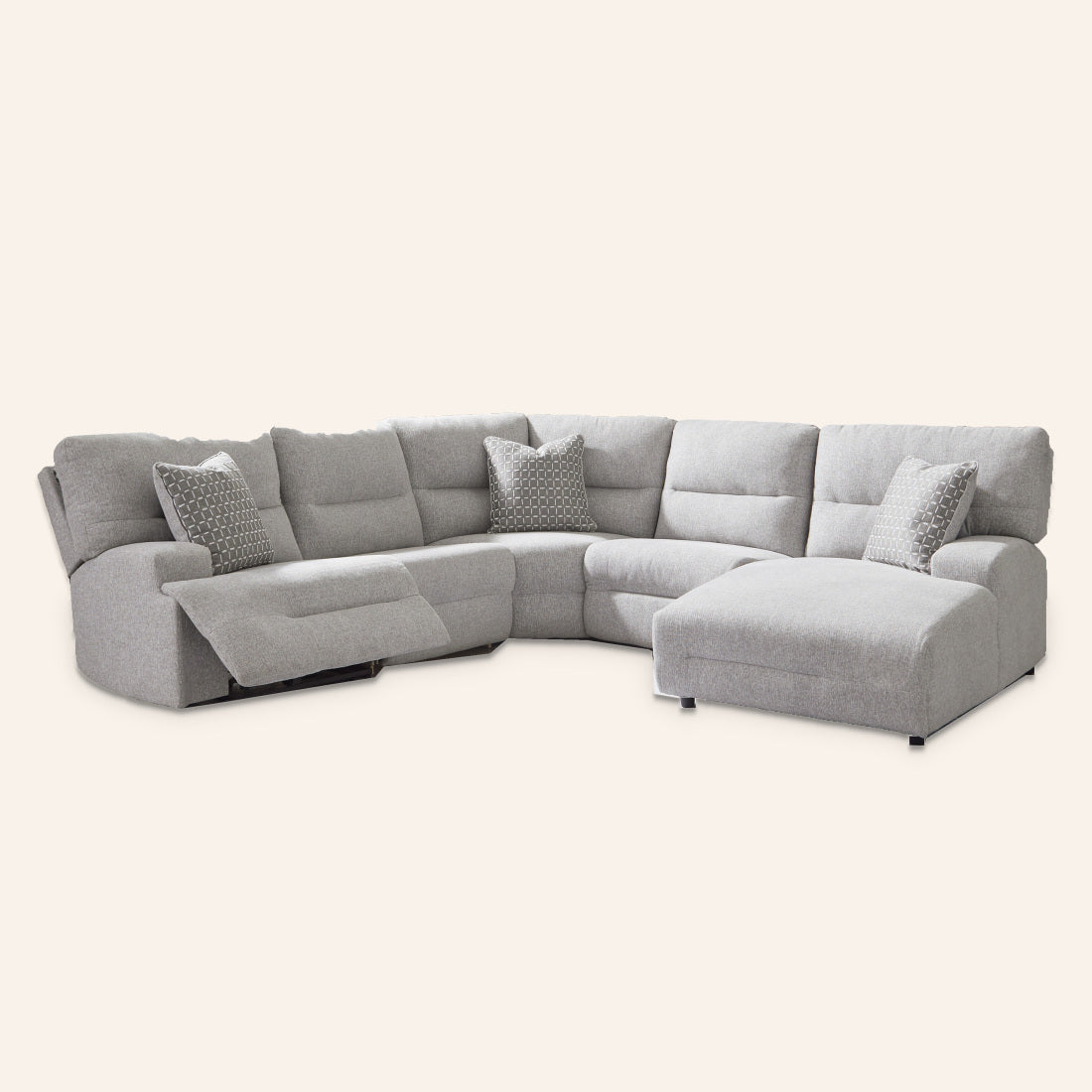 Acklen Place 5-Piece Power Reclining Sectional with right-arm facing chaise