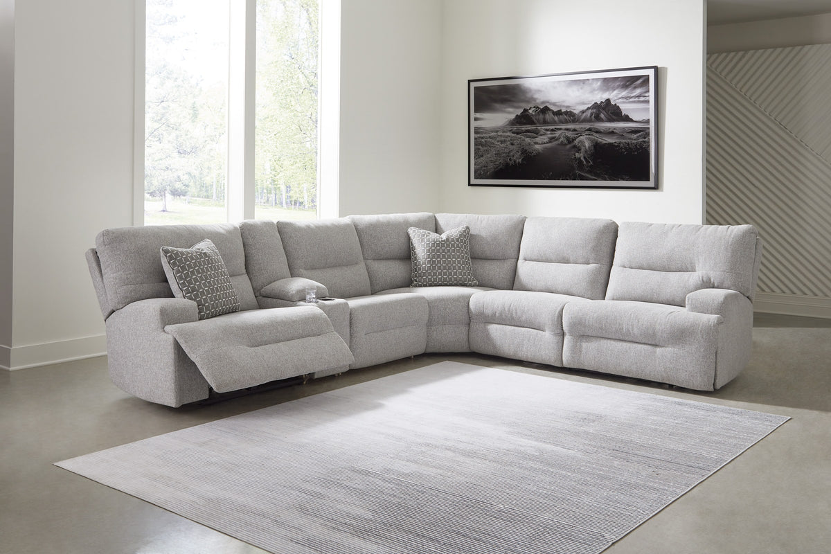 Acklen Place 5-Piece Sectional with console in a living room