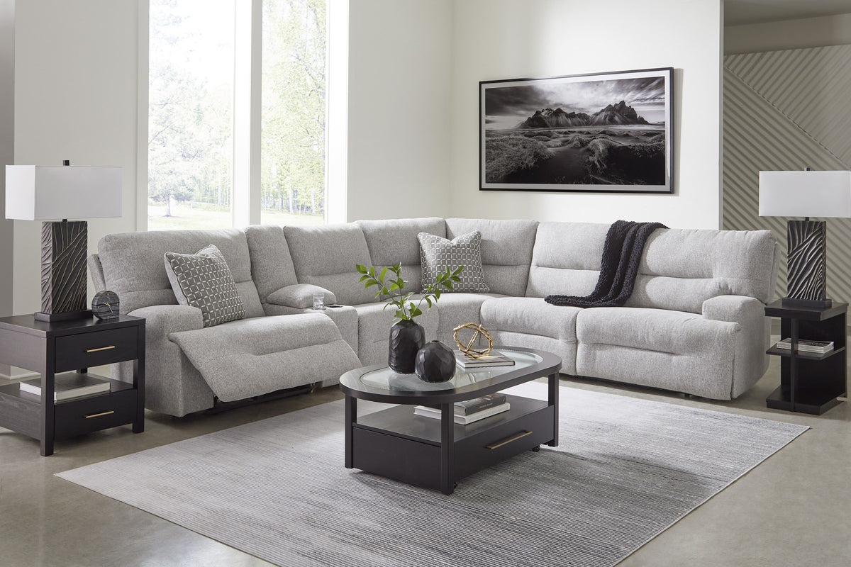 Acklen Place 5-Piece Sectional with console, styled living room