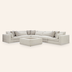 Alcott 6-Piece Sectional w/ Oversized Ottoman