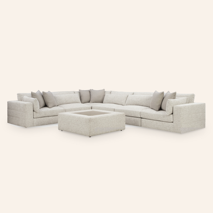 Alcott 6-Piece Sectional w/ Oversized Ottoman