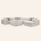 Alcott 6-Piece Sectional with Chaise + Oversized Ottoman