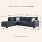 Ashford 2-Piece Sectional with Chaise