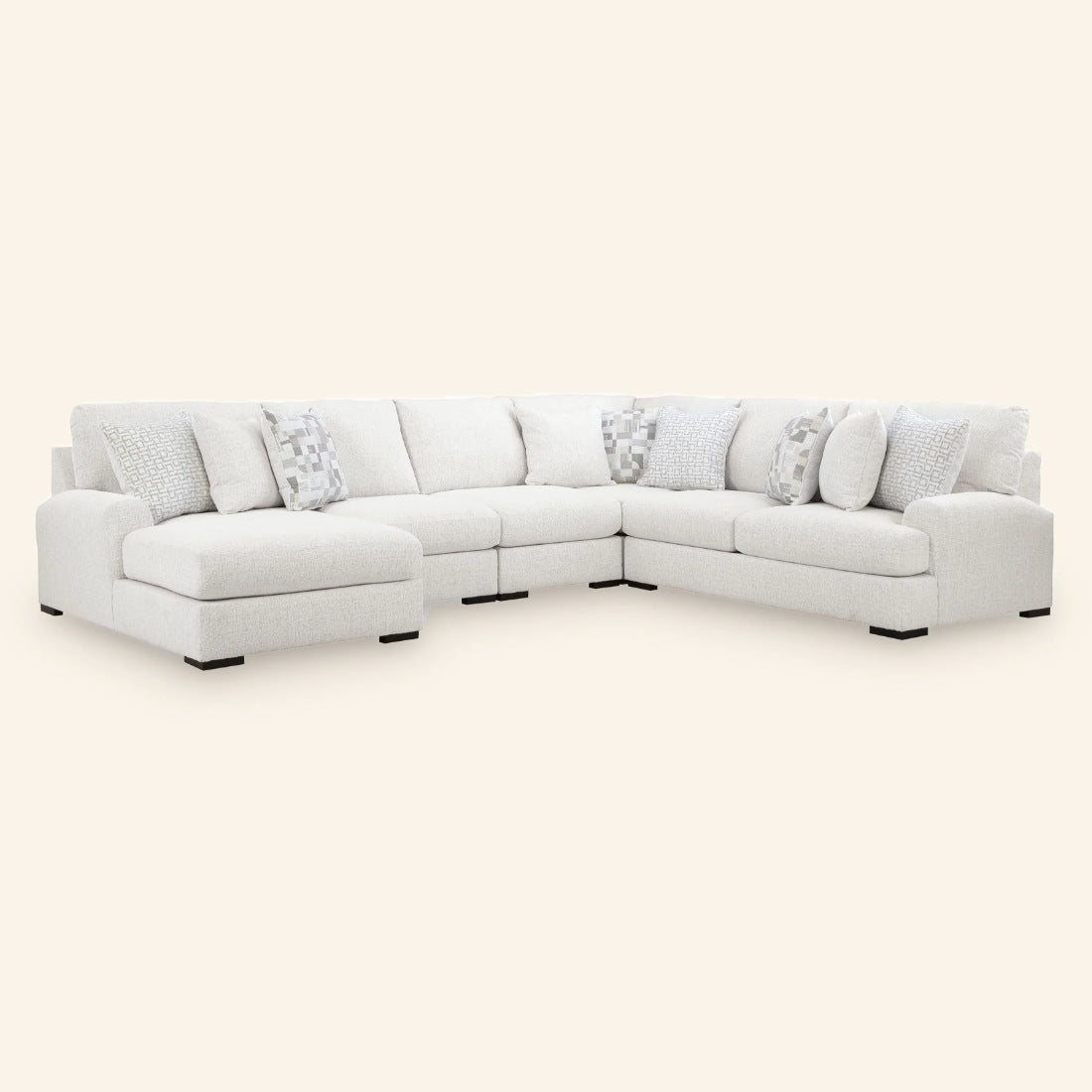 Branchwood 5-Piece Sectional with Chaise, left-arm facing chaise